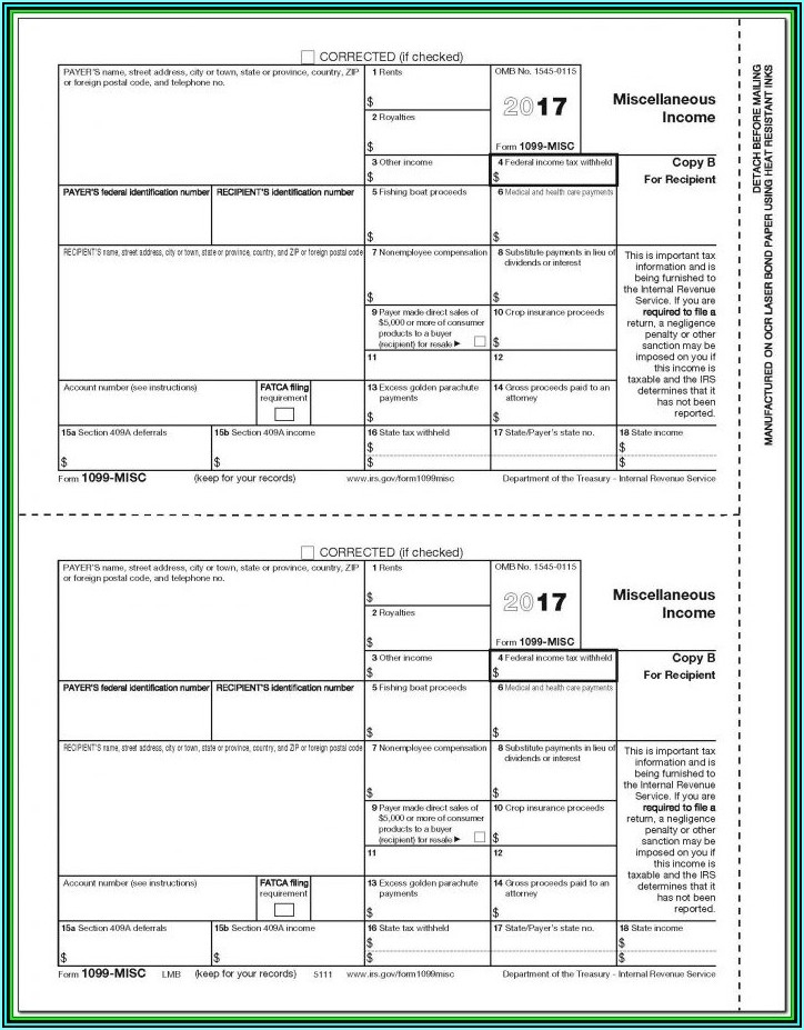 Printable 1099 Forms For Independent Contractors Form Resume 