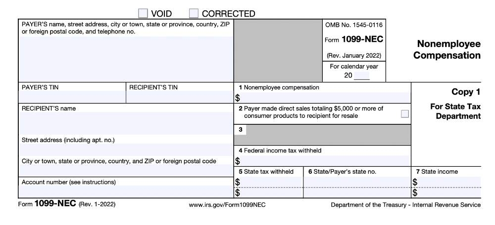 Printable 1099 Nec Form 2024