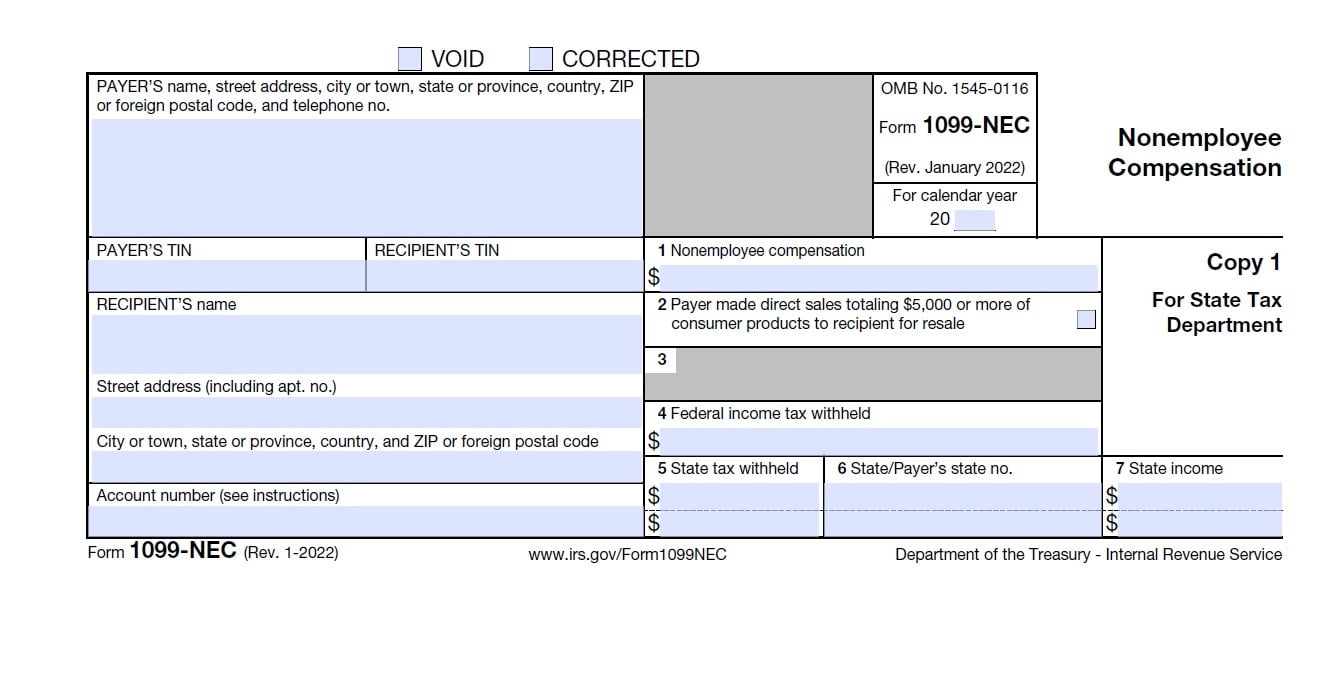 Printable 1099 NEC Form 2025 2025 Payroll Calendar