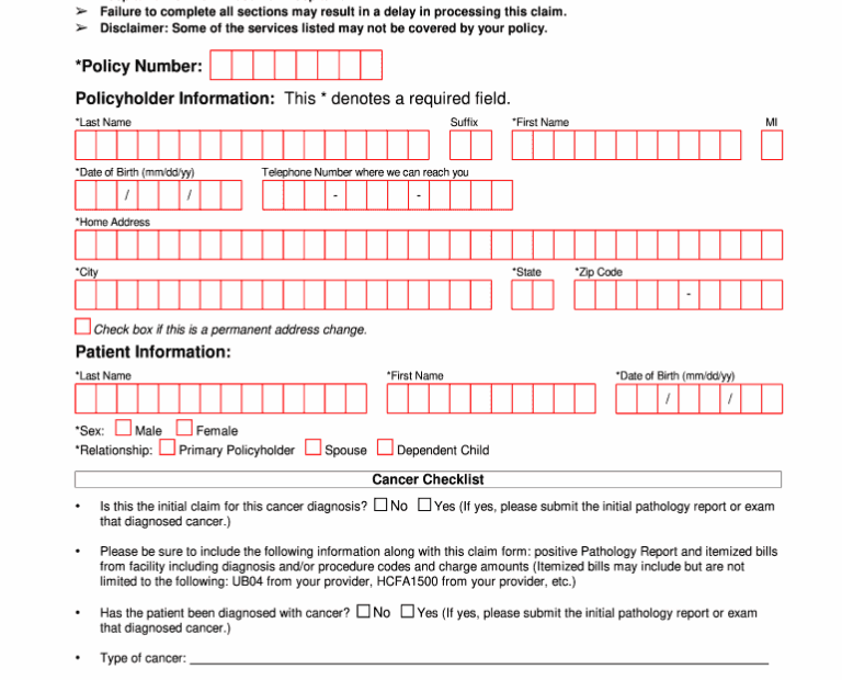 Printable Aflac Wellness Claim Form Fillable Form 2025