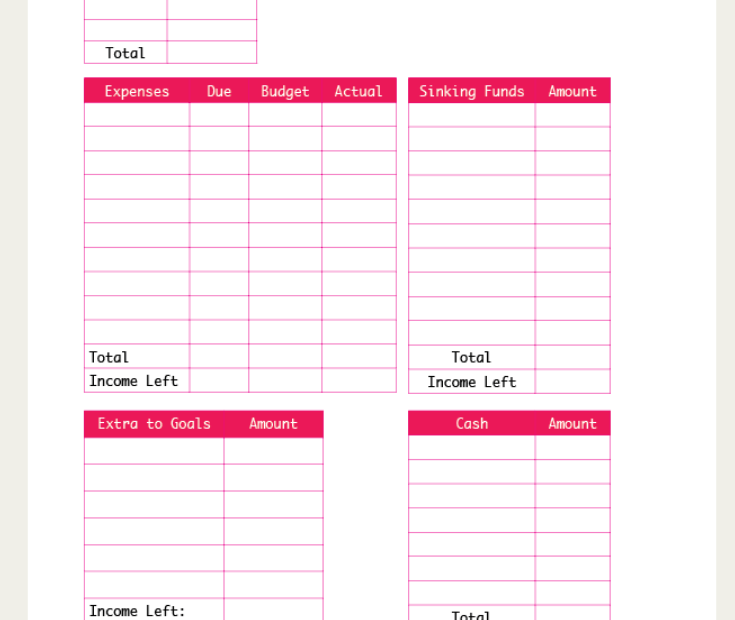 Printable Budget Forms Printable Forms Free Online