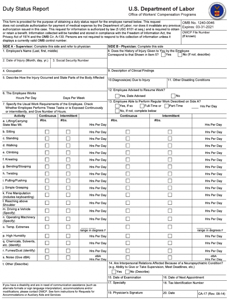 Printable Ca 17 Form Printable Form 2024