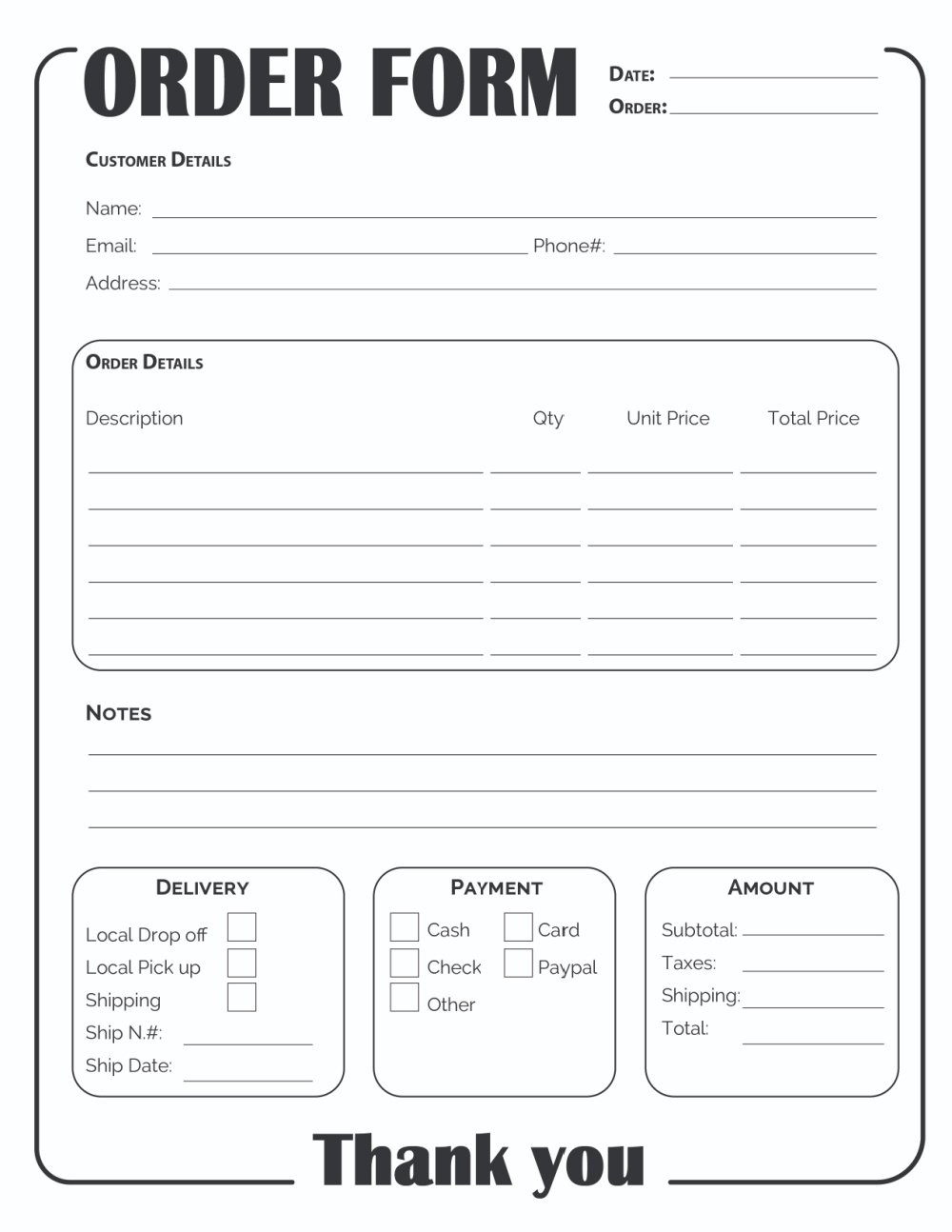 Printable Cake Order Form Template Printable Forms Free Online
