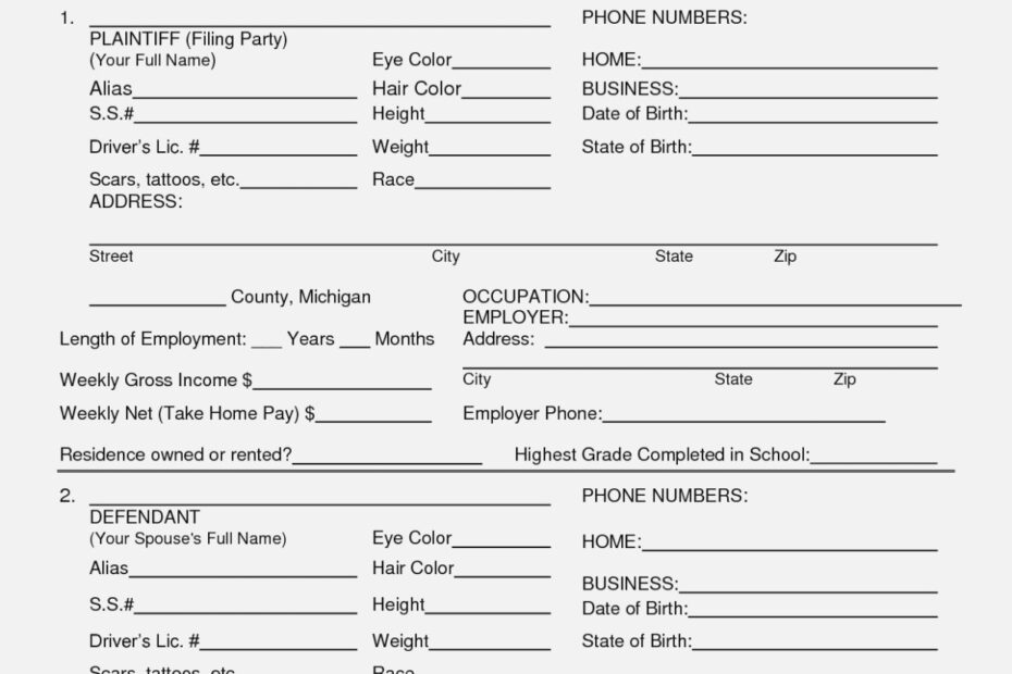 Printable Divorce Form Printable Form 2024