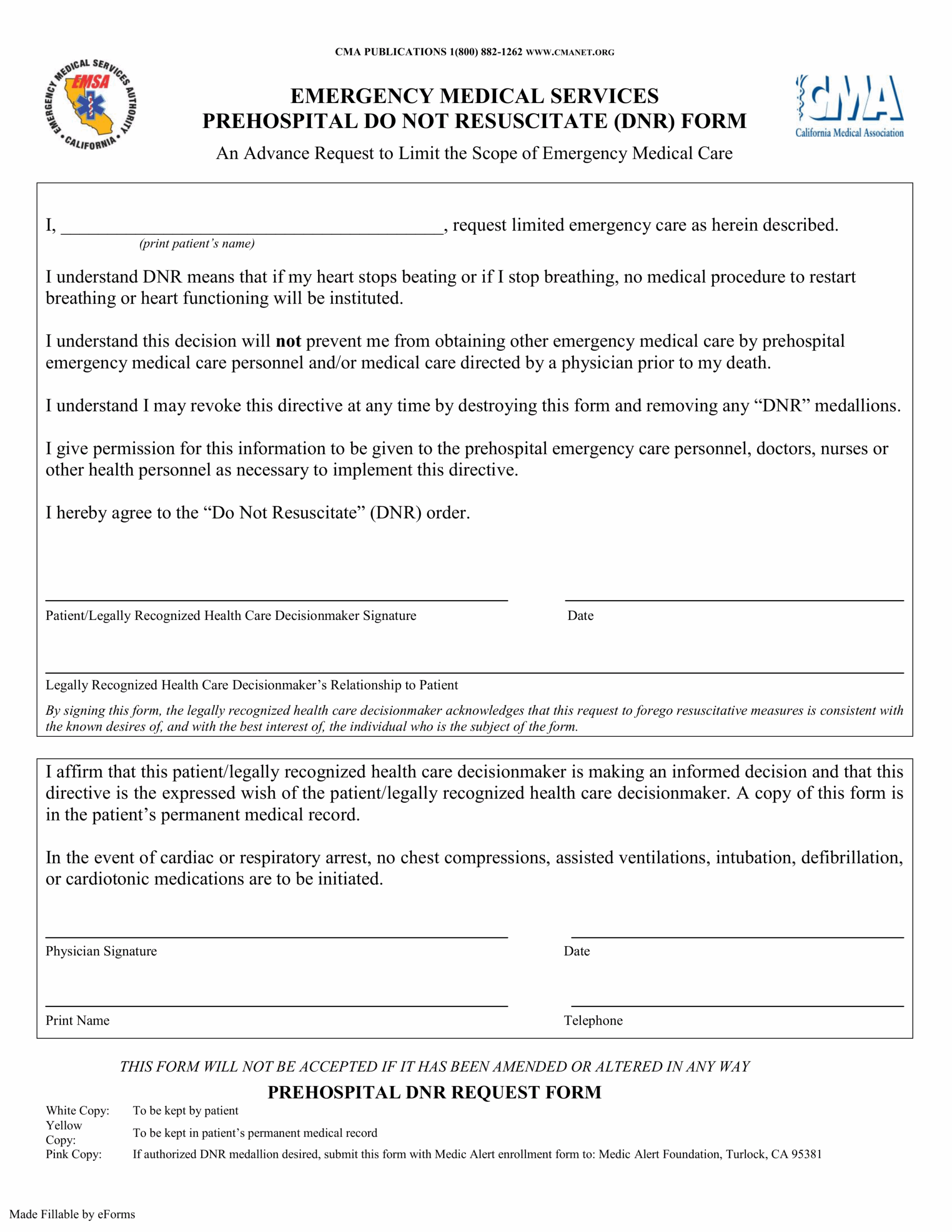 Printable Dnr Form Printable Form 2024