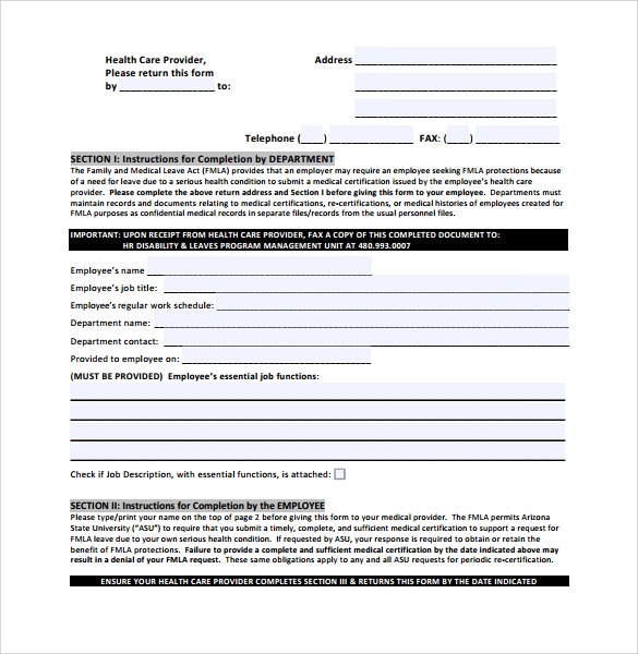 Printable Fmla Forms