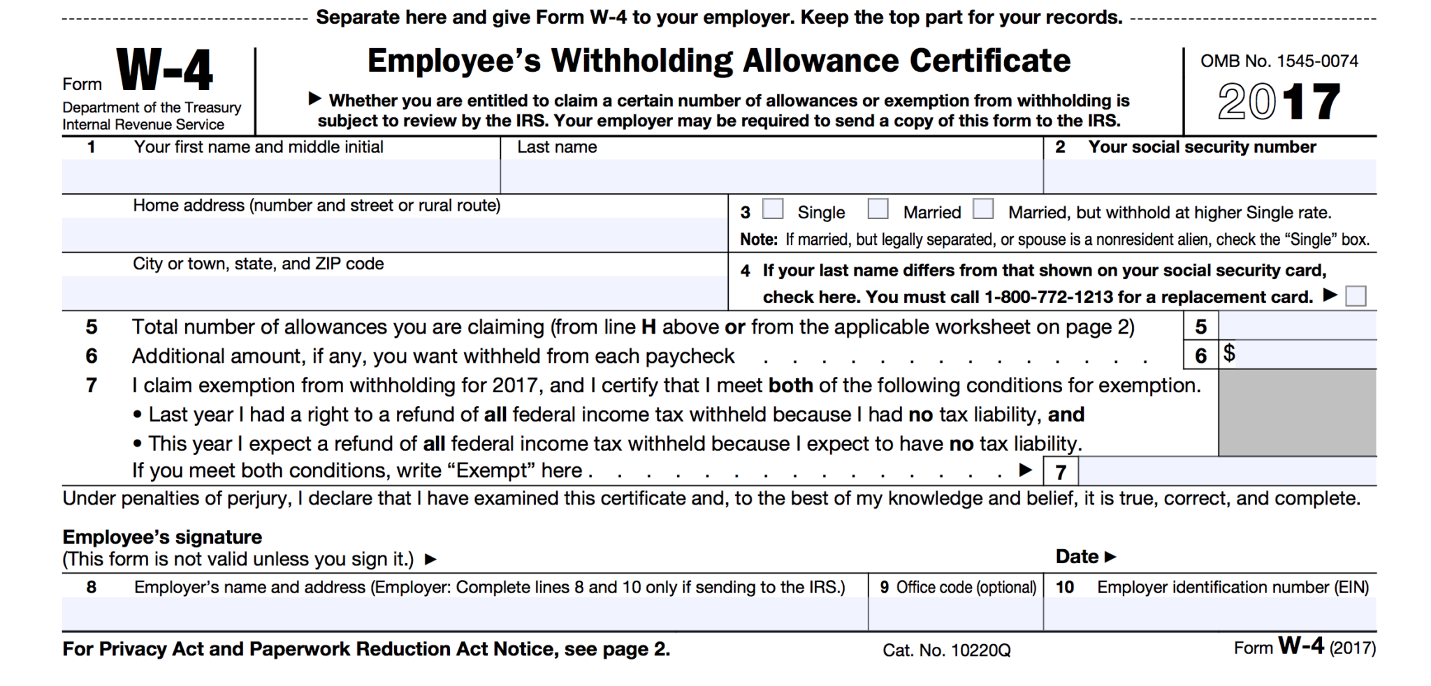 Printable Form W 4 Printable Forms Free Online