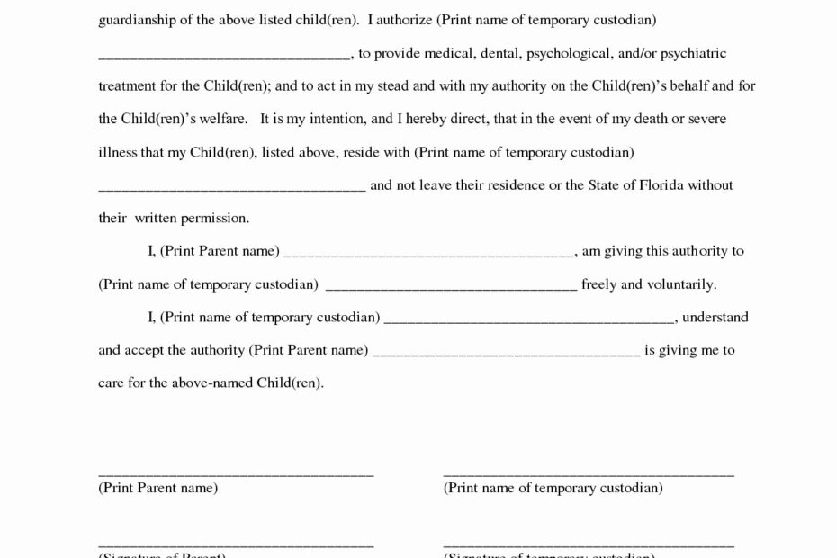 Printable Guardianship Forms Printable Forms Free Online