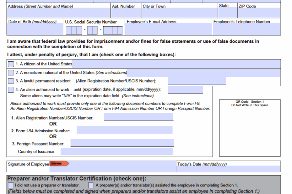 Printable I 9 Editable Form Printable Form 2024
