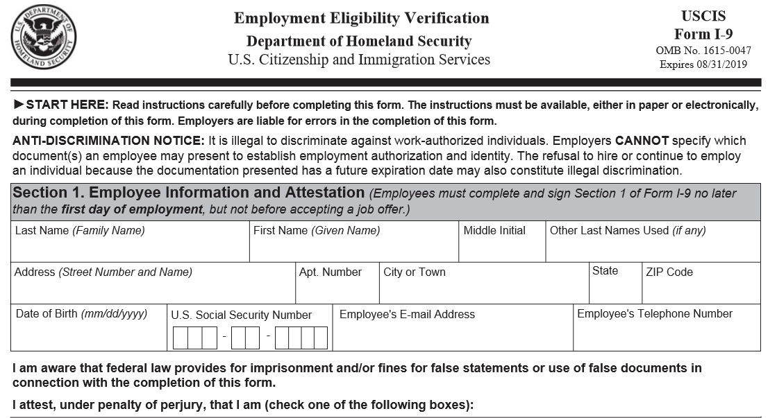 Printable I 9 Form 2025 Nana Debrink