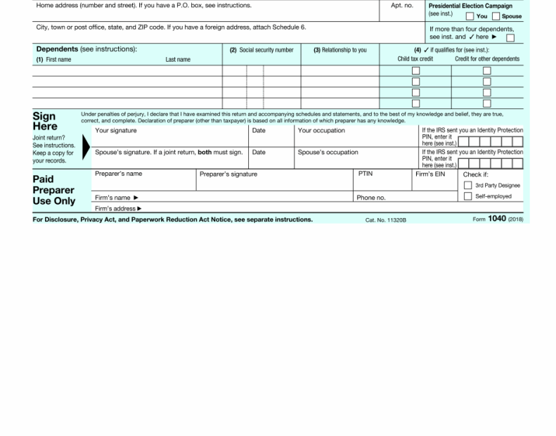 Printable Irs Form 1040 Printable Form 2024