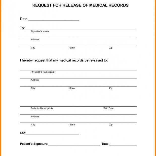 Printable Medical Records Forms Printable Form 2024