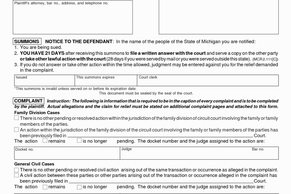 Printable Michigan Divorce Forms Printable Forms Free Online