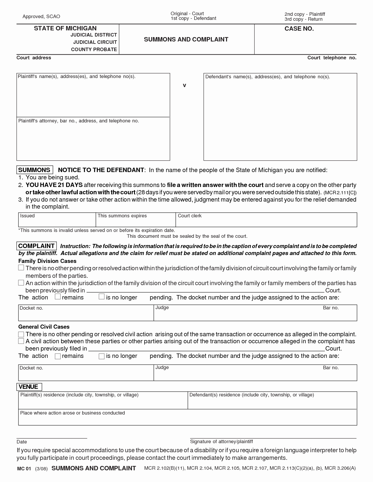 Printable Michigan Divorce Forms Printable Forms Free Online