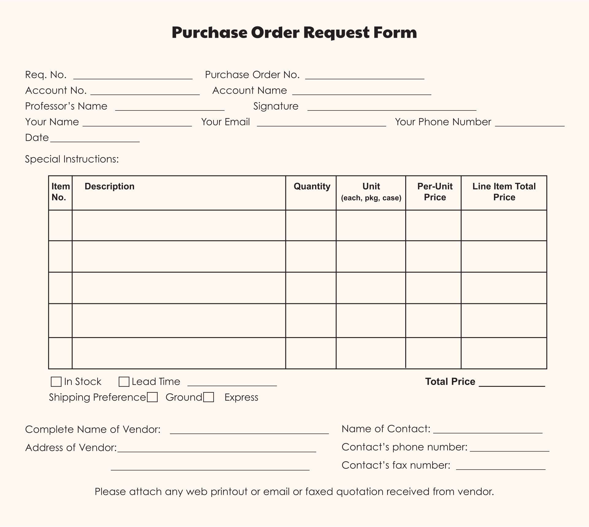 Printable Order Forms Craft Printable Forms Free Online