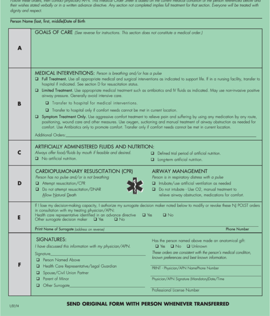 Printable Pa Polst Form Printable Form 2024