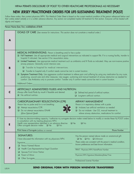Printable Pa Polst Form Printable Form 2024