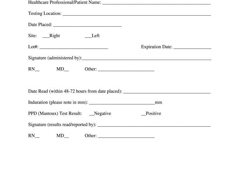 Printable Ppd Test Form Printable Form 2024