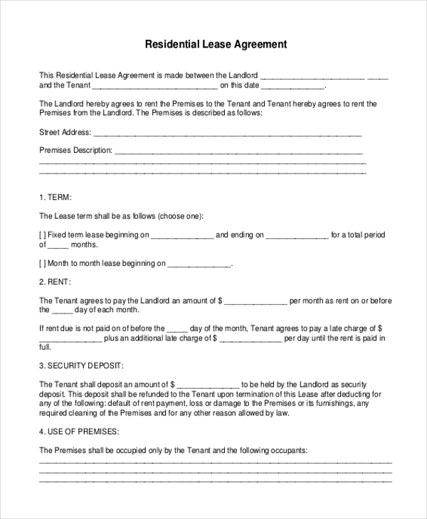 Printable Rental Agreement Form Free Printable Forms Free Online