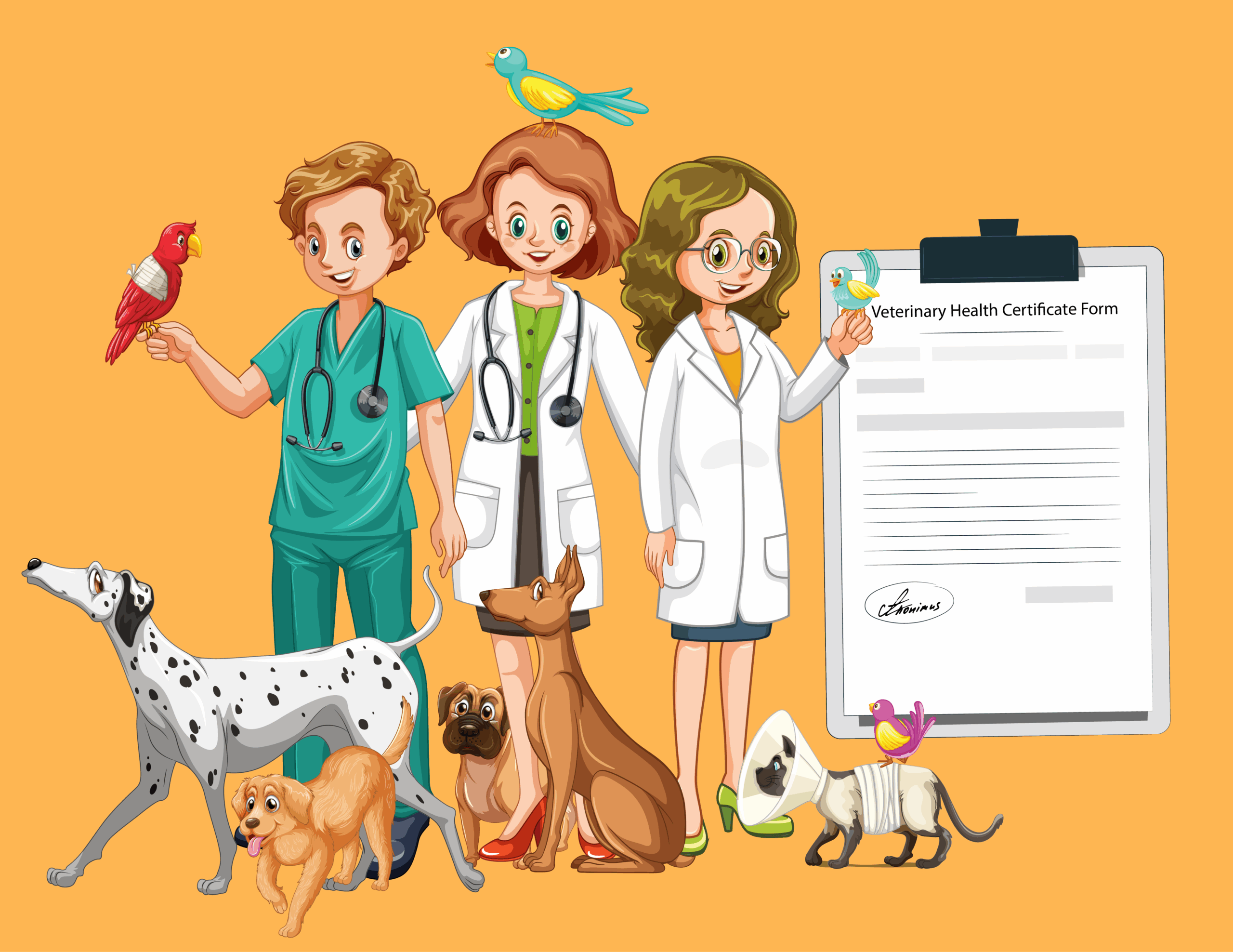Printable Veterinary Health Certificate Form Word PDF Docs