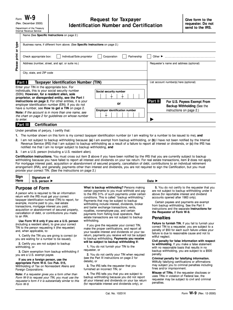 Printable W 9 Form 2025 Pdf Arturo Reid