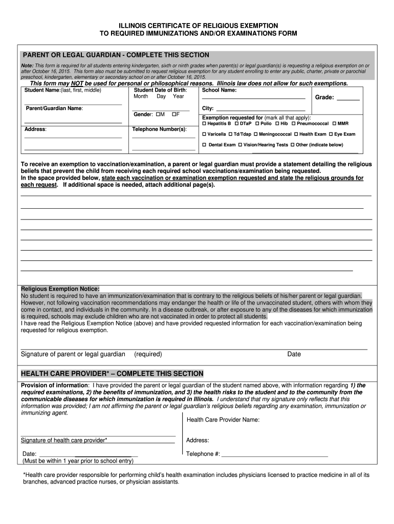 Religious Exemption Florida Dh 681 Form Printable