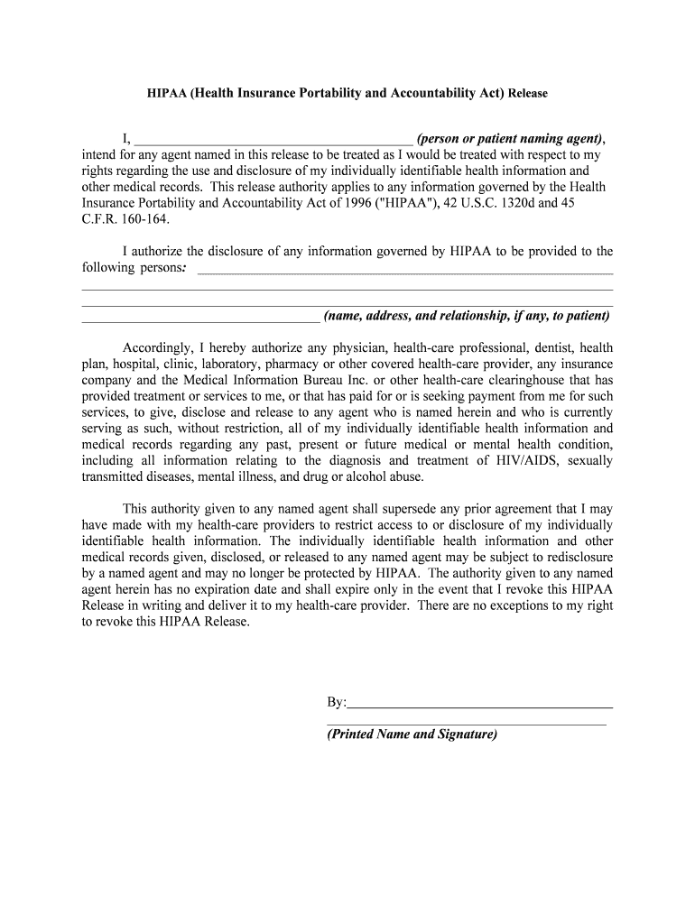 Sc Fillable Hipaa Release Form Printable Forms Free Online Sc Fillable Hipaa Release Form Printable Forms Free Online