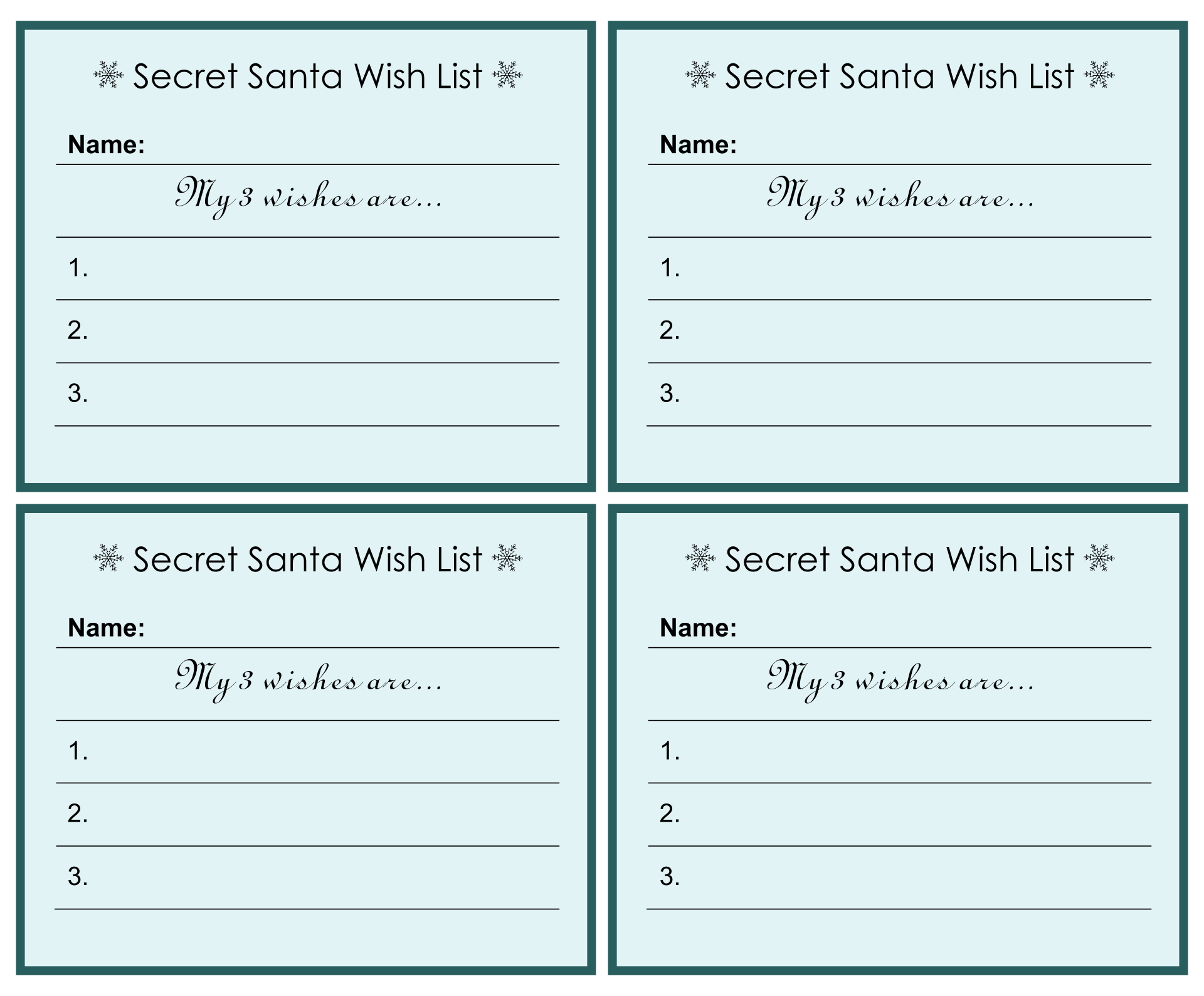 Secret Santa Printable Forms Free Printable Printable Forms Free Online