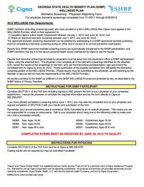 Shbp Biometric Screening Form 2023 Printable Forms Free Online