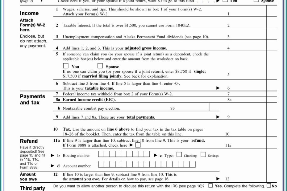 Tax Forms Printable Printable Forms Free Online