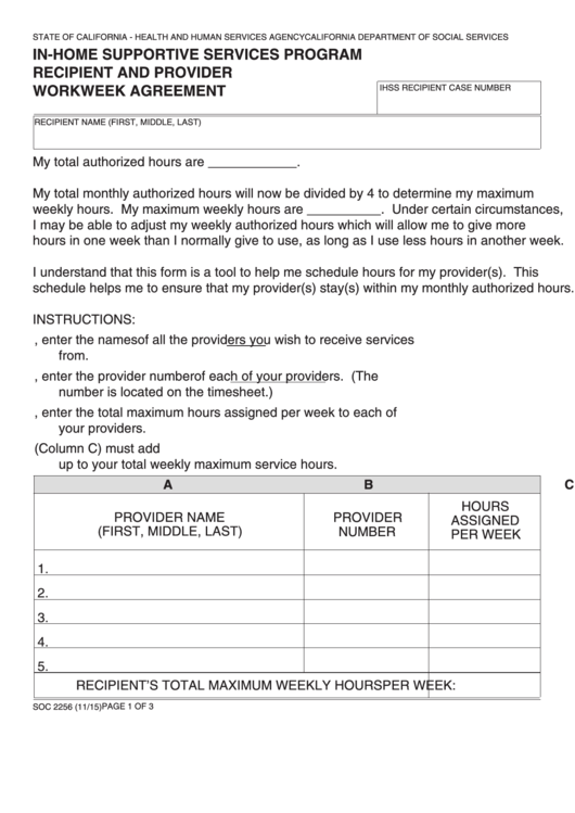 Top 17 Ihss Forms And Templates Free To Download In PDF Format