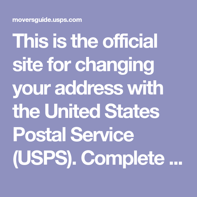 United States Postal Service Change Of Address Printable Form 