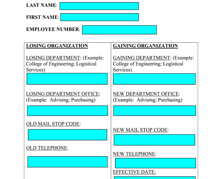 Us Postal Service Change Of Address Printable Form Printable Forms