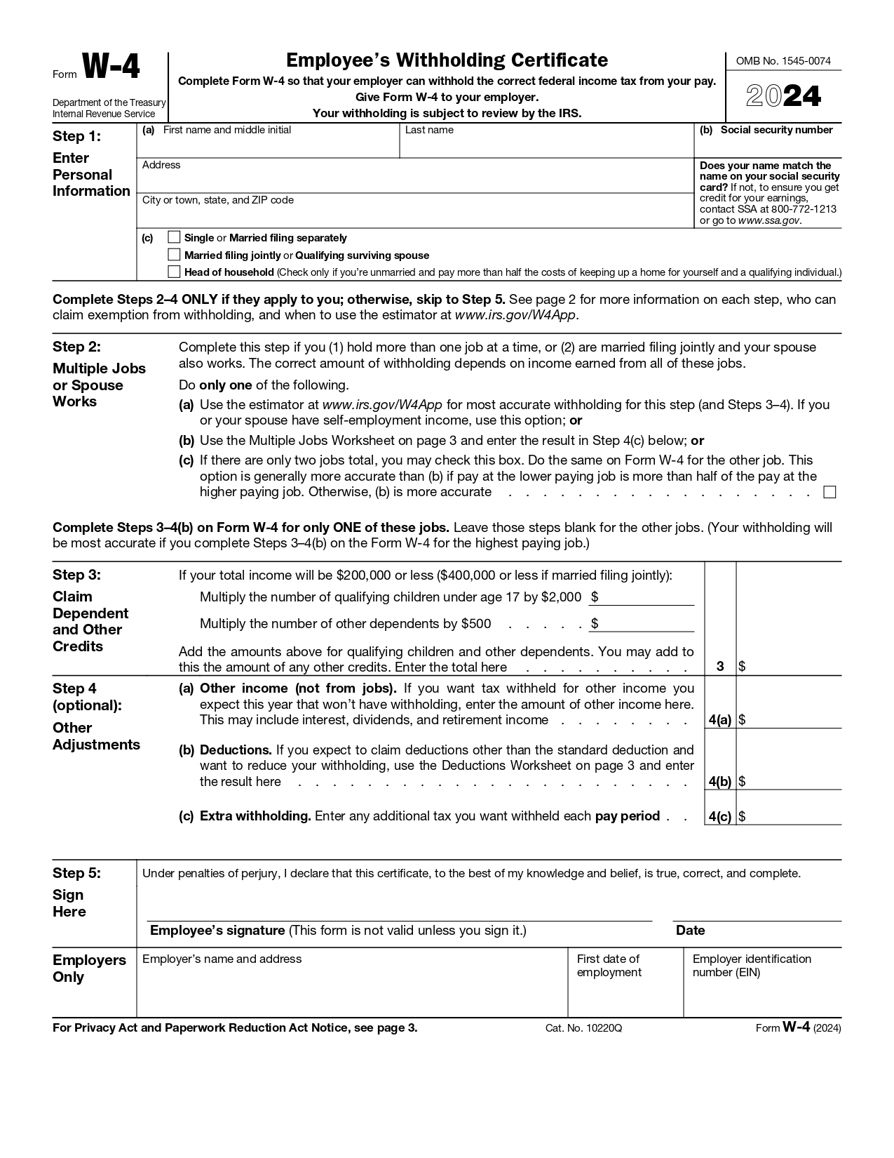 W 4r Form 2024 Printable Nancy Valerie