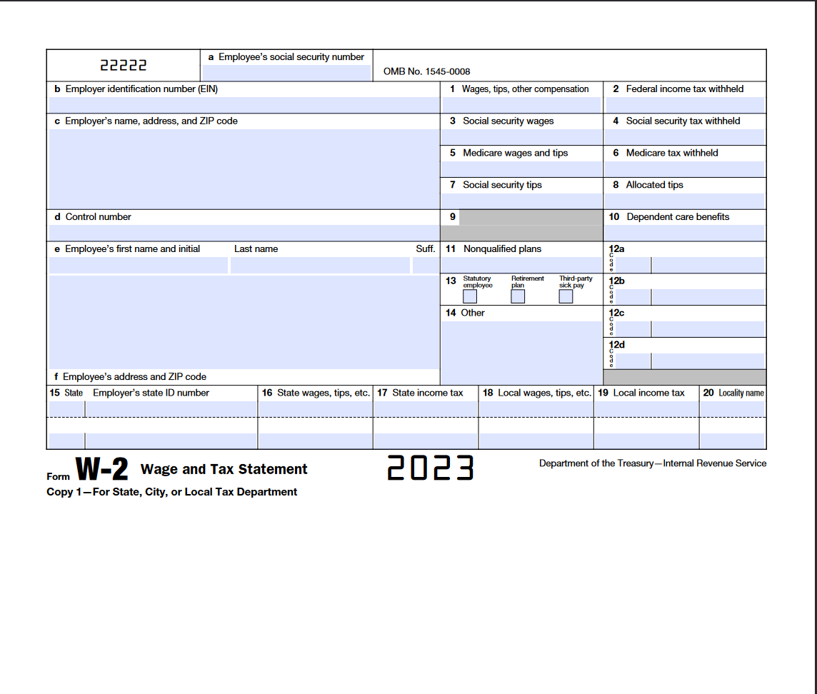 W2 Form Download 2023 Printable Forms Free Online