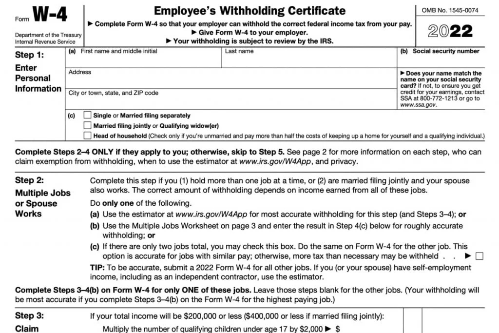 W4 Tax Form 2024 Printable Emmi Norine