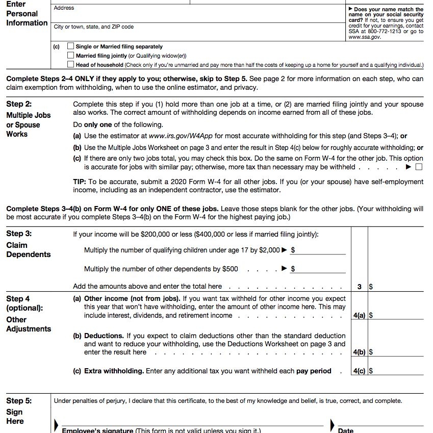 W4 Tax Form 2025 Printable Paul T Oliveri
