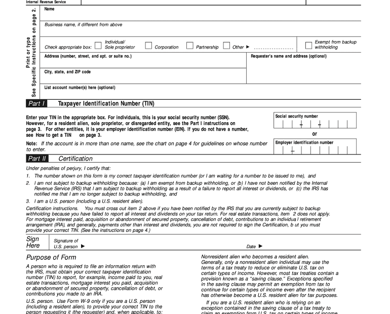 W9 Form 2024 Printable 2024 Allsun Doralin