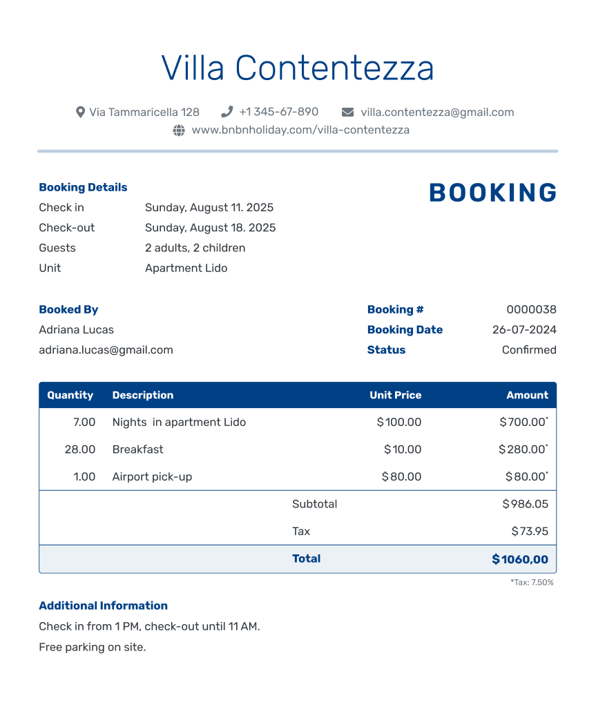 Booking Booking