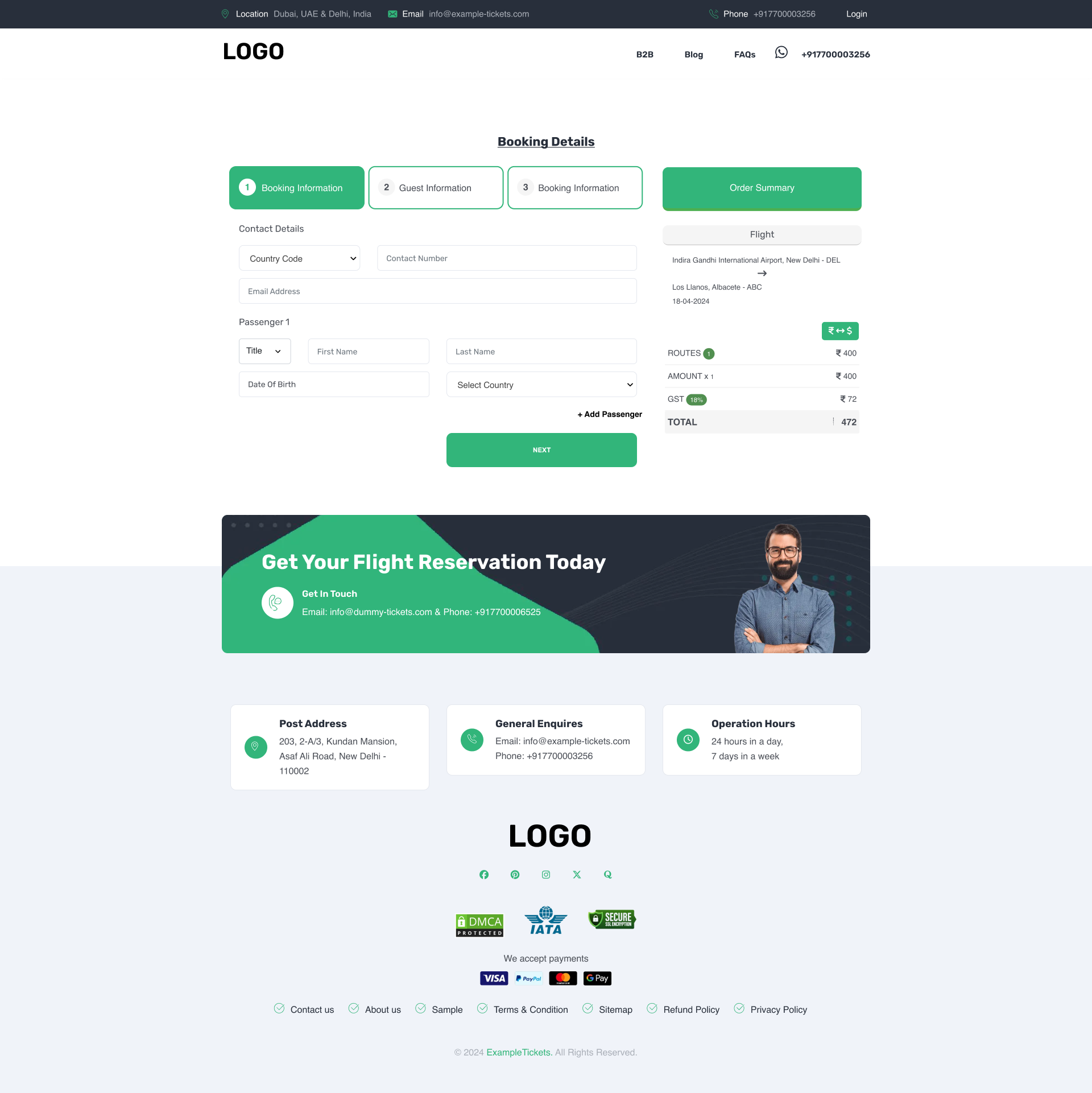 Booking Form