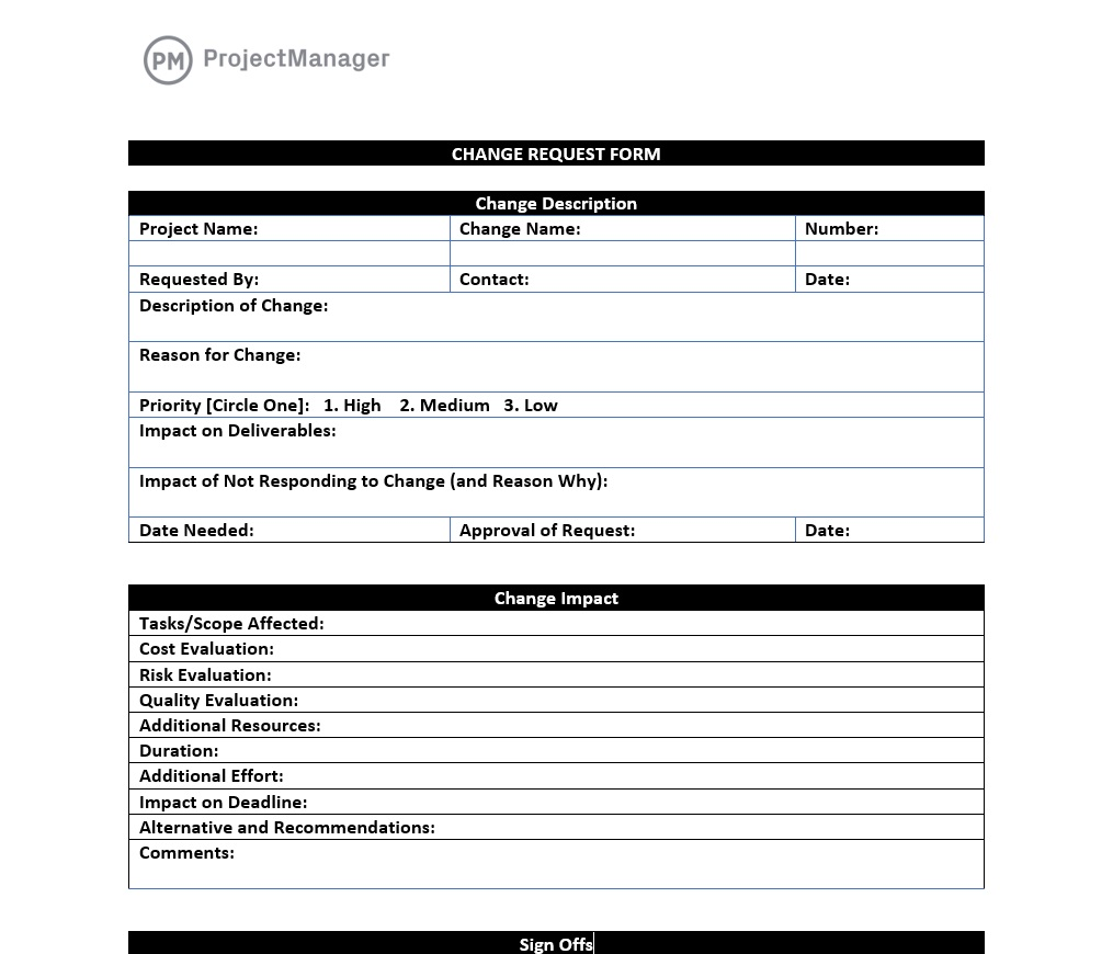 Change Request Form