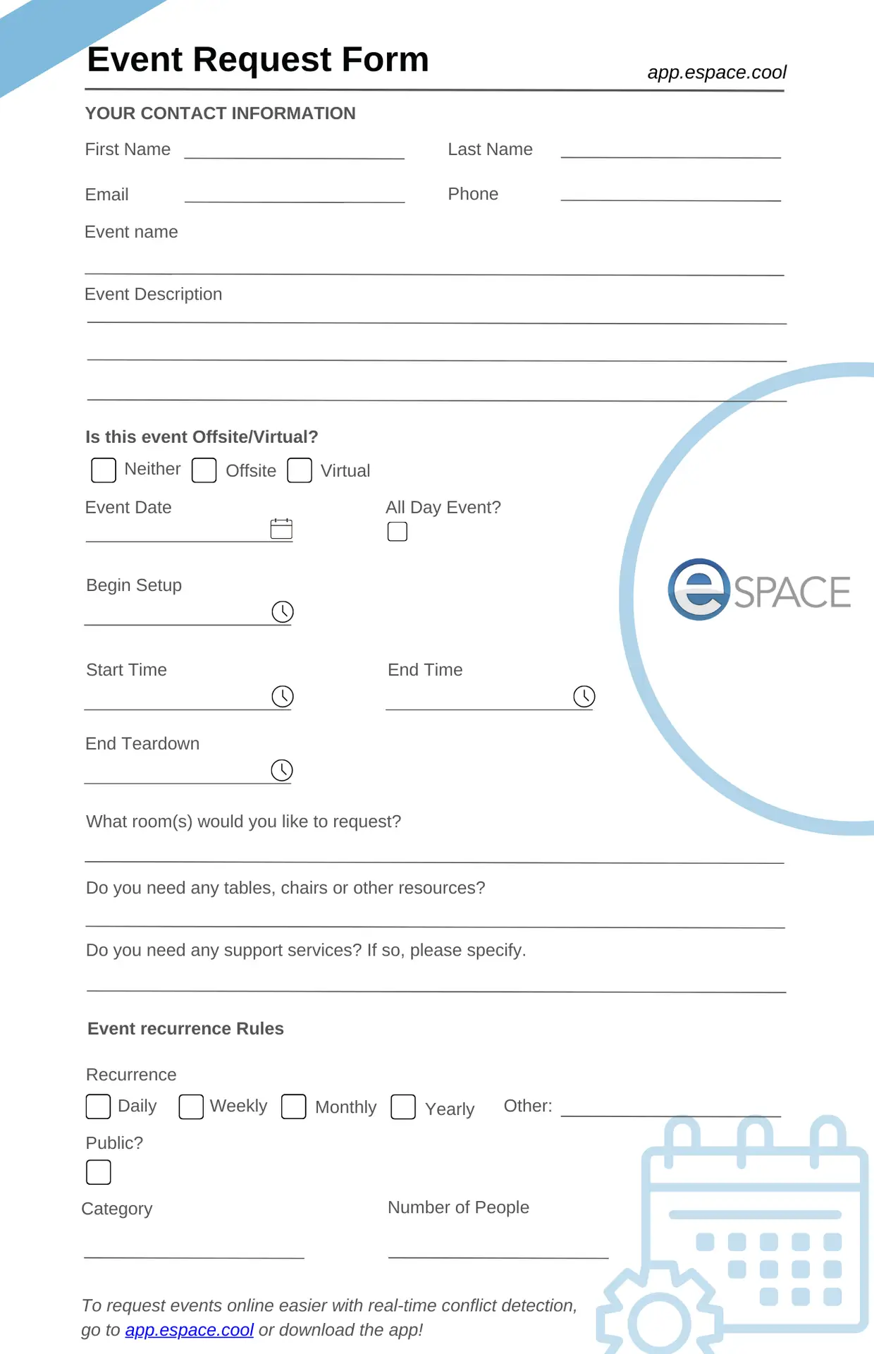 Event Request Form 2 Event Request Form 2