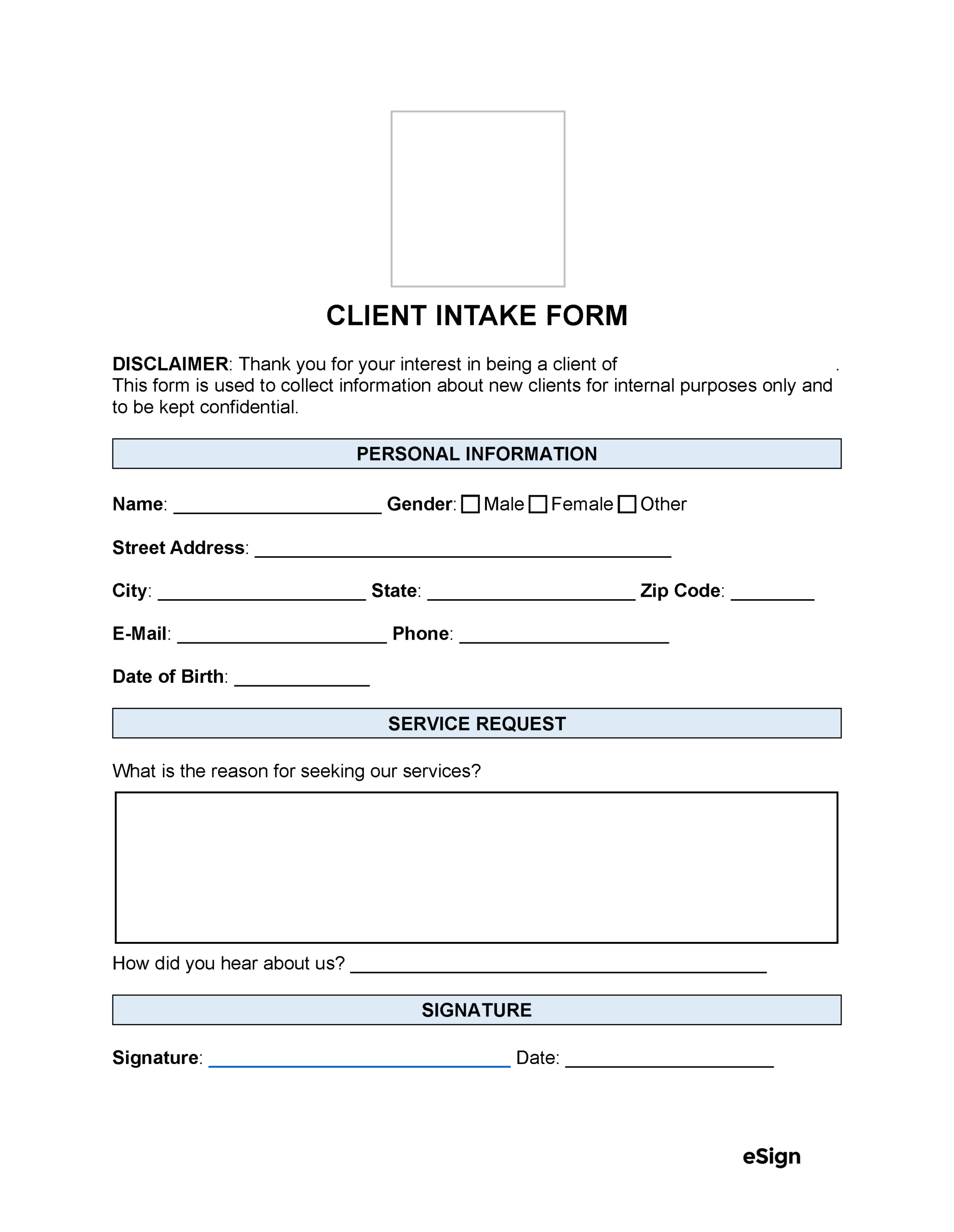 Intake Forms