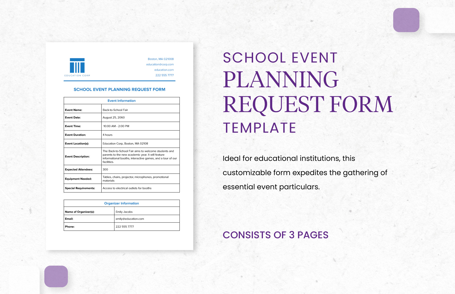 School Event Planning Request Form School Event Planning Request Form