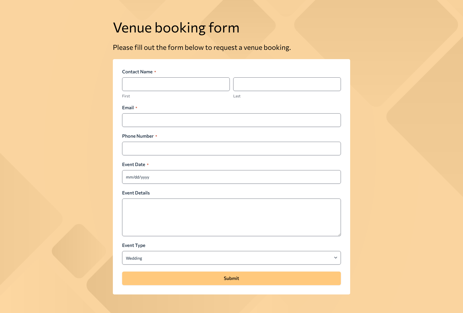 Venue Booking Form